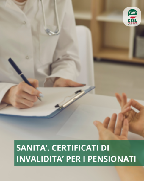 Sanità. Emilio Didonè: si rendano gratuiti i certificati d’invalidità per i pensionati