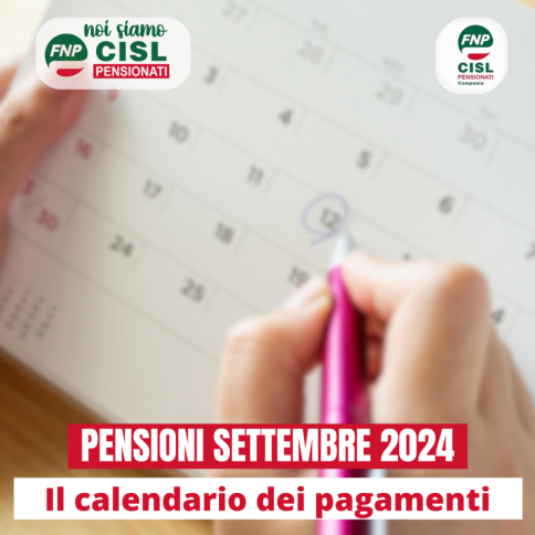 Pensioni settembre 2024, il calendario dei pagamenti